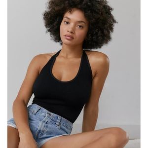 Urban Outfitters halter bra tank crop top black